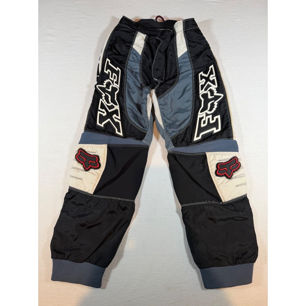 Fox Racing 180 Kids Motocross Pants Black Grey White Size 10 26 Dirt Bike Riding